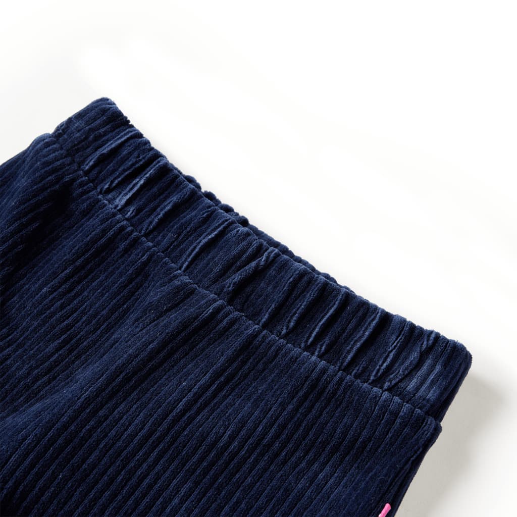 Vidaxl Kinderbroek 92 Rib Velvet Navy Blue