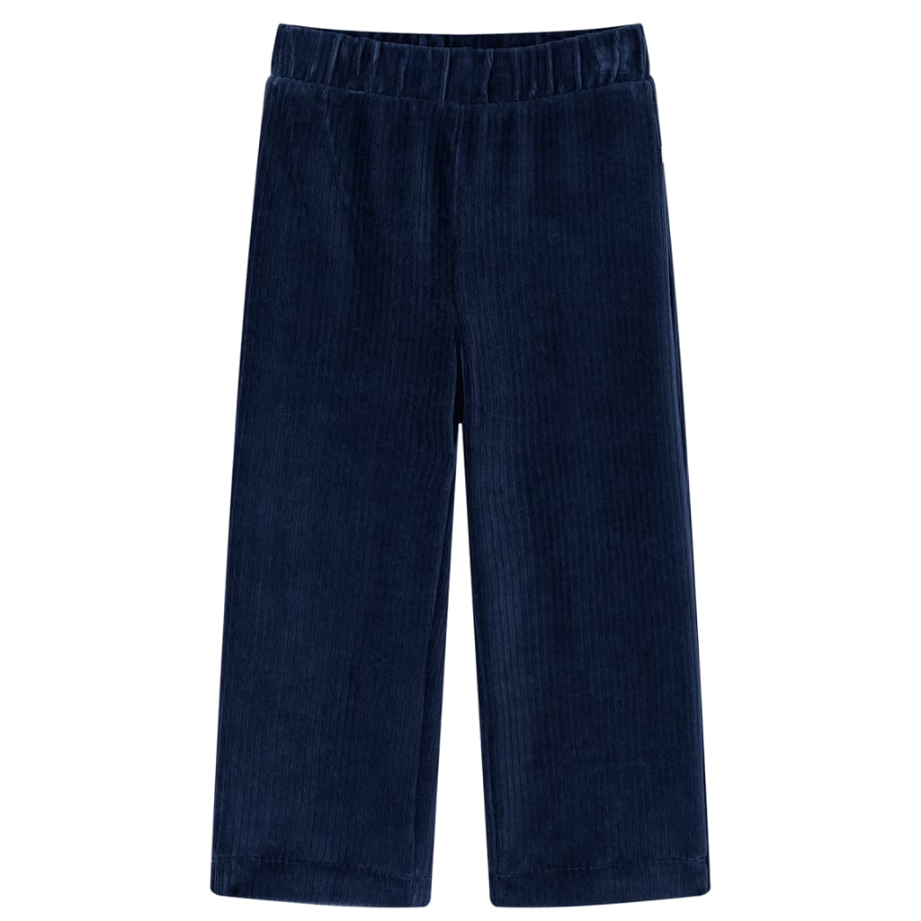 Vidaxl Kinderbroek 104 Rib Velvet Navy Blue