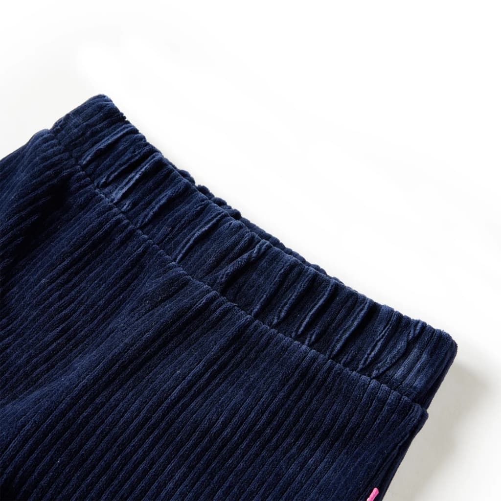 Vidaxl Kinderbroek 128 Rib Velvet Navy Blue