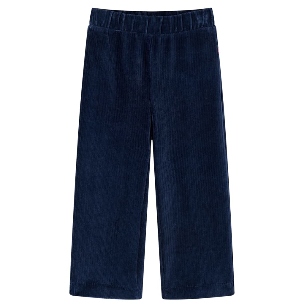 Vidaxl Kinderbroek 140 Rib Velvet Navy Blue