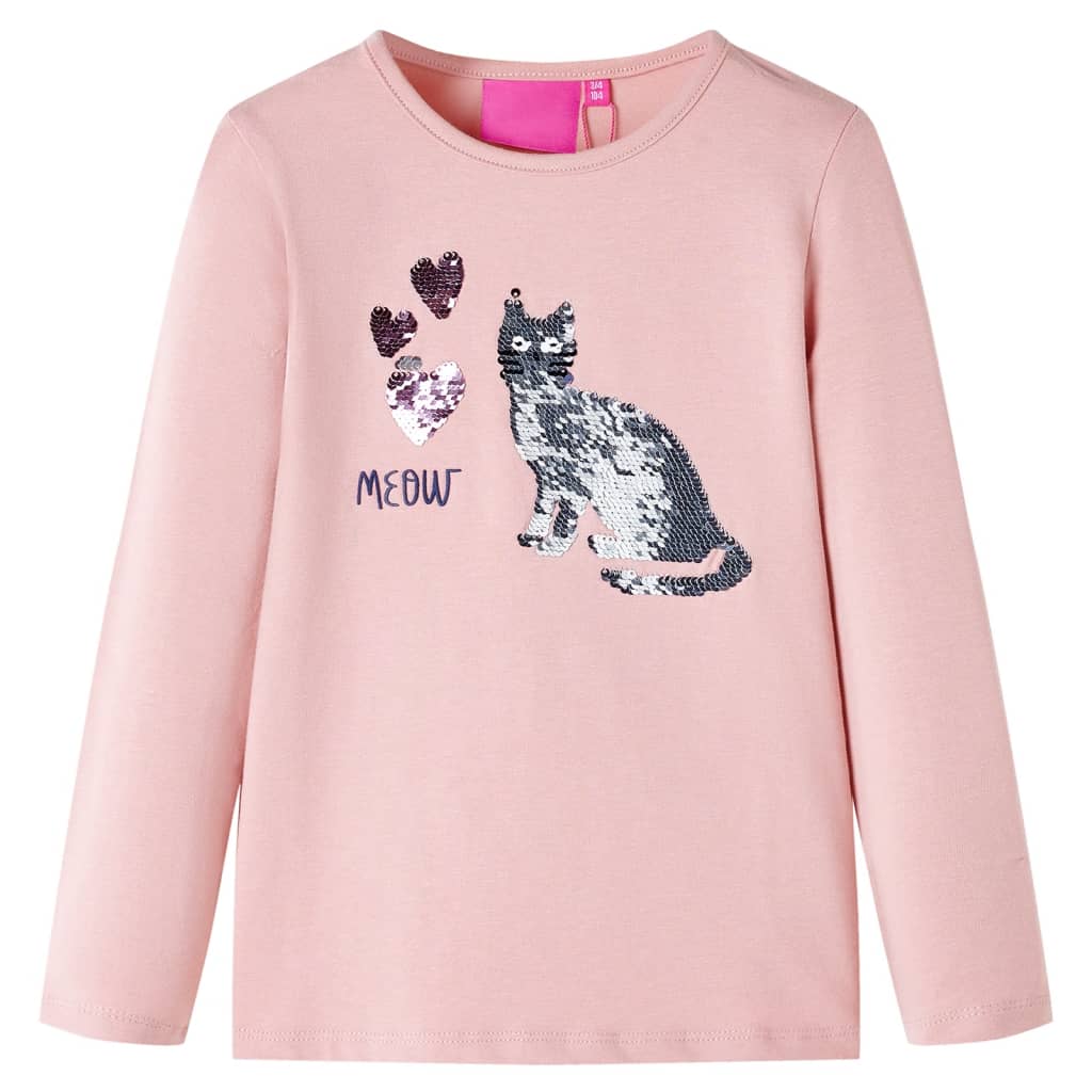 Vidaxl Child's Shirt à manches longues 92 rose clair