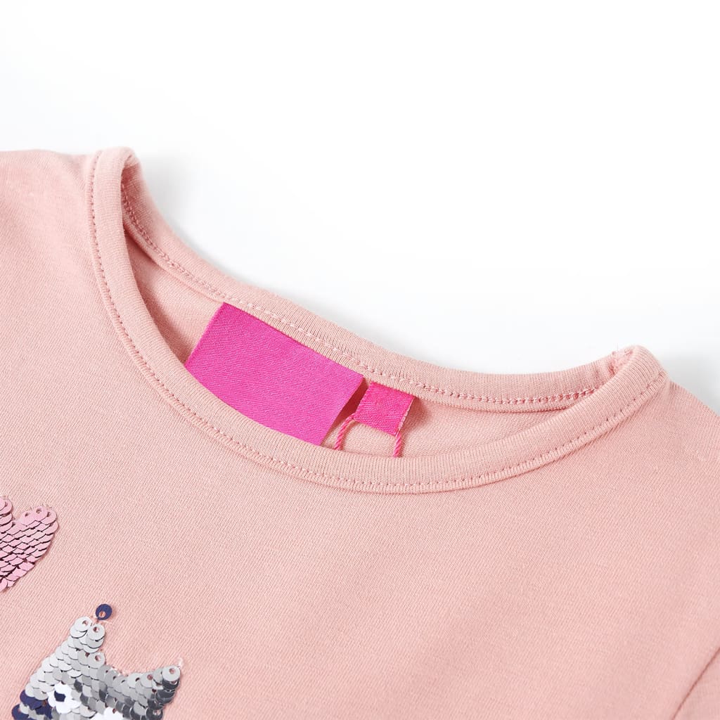 Vidaxl Child's Shirt à manches longues 128 rose clair