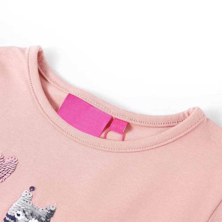 Vidaxl Child's Shirt à manches longues 128 rose clair