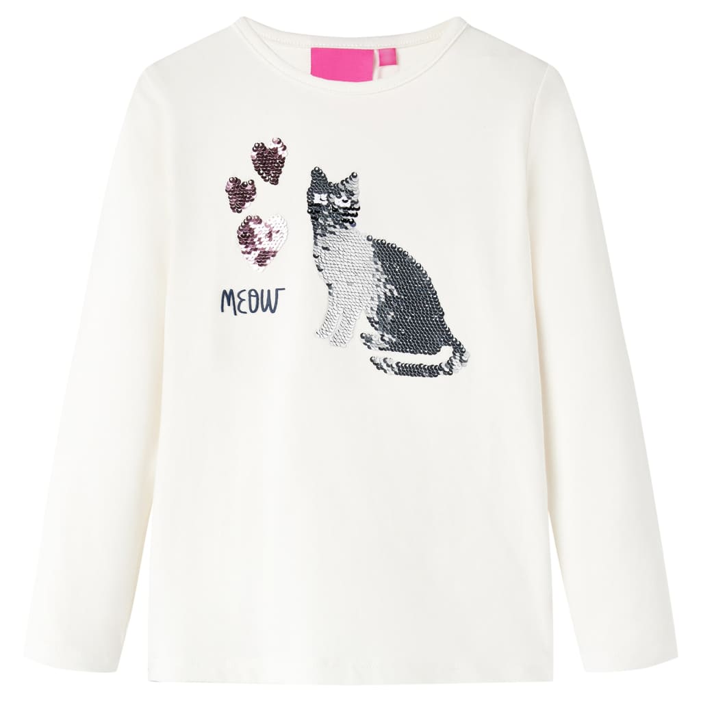 Vidaxl Children's Shirt avec manches longues 92 ECRU