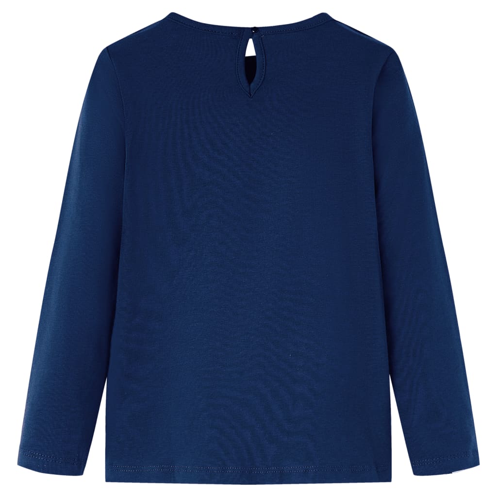 Vidaxl Child's Shirt à manches longues 128 bleu marine