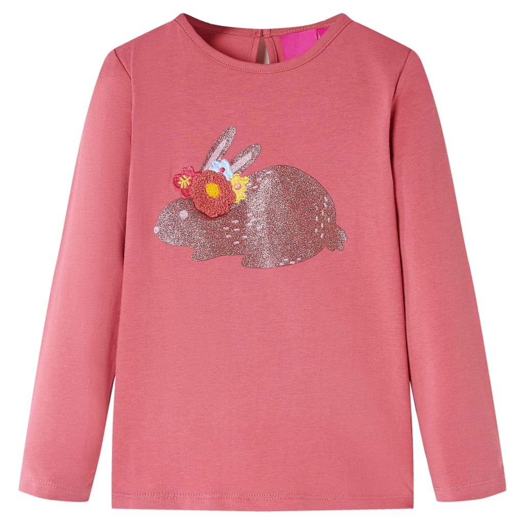 Vidaxl Children's Shirt à manches longues 128 vieux rose