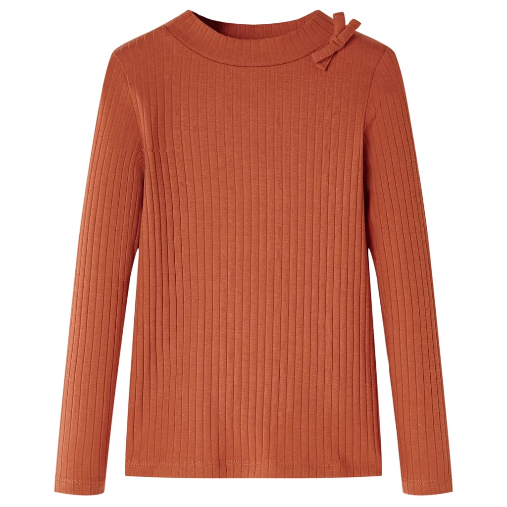 Vidaxl Child's Shirt avec manches longues 92 colored cognac