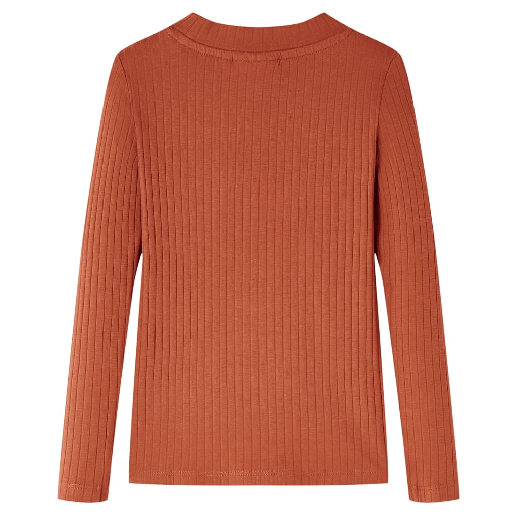 Vidaxl Child's Shirt avec manches longues 92 colored cognac