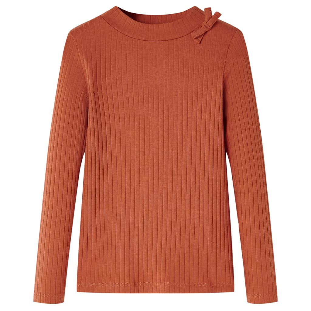 Vidaxl Children's Shirt à manches longues 116 cognac colorée