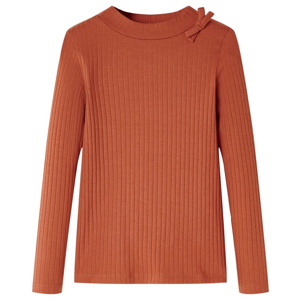 Vidaxl Child's Shirt à manches longues 128 colored cognac