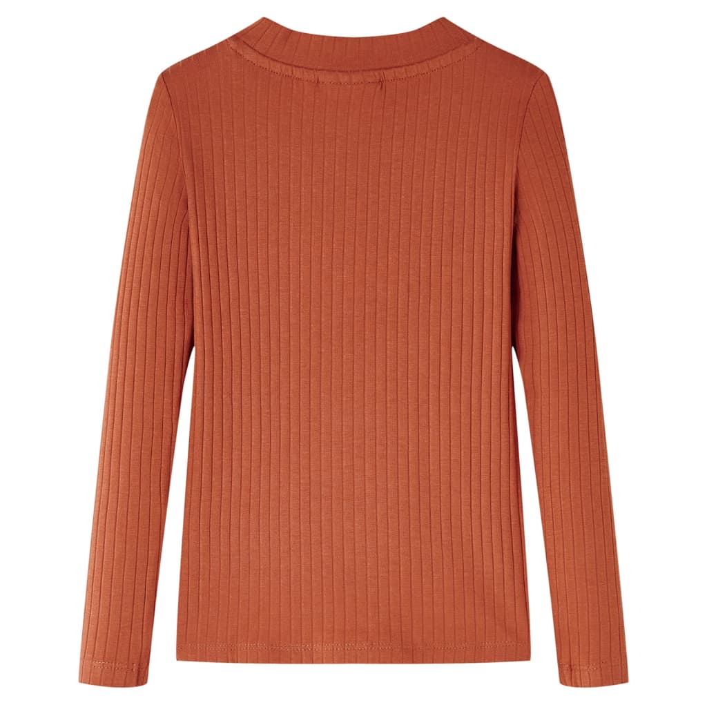 Vidaxl Child's Shirt à manches longues 128 colored cognac