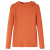 Vidaxl Child's Shirt à manches longues 104 Oranjebruin