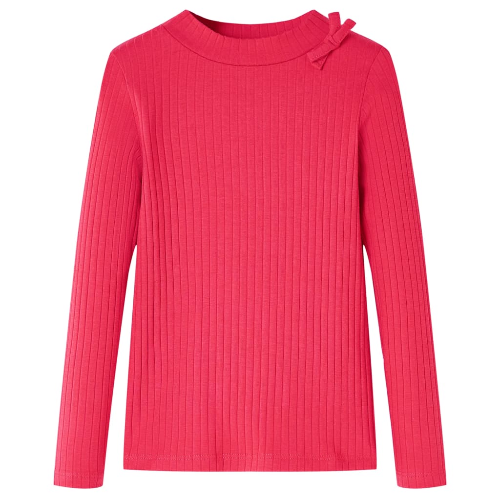 Vidaxl Child's Shirt à manches longues 104 rose vif