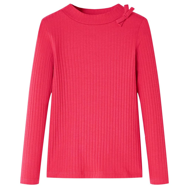 Vidaxl Child's Shirt à manches longues 116 rose vif