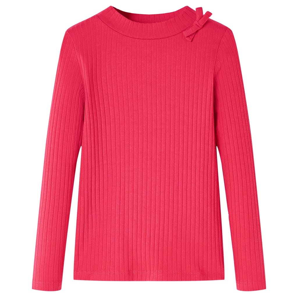 Vidaxl Child's Shirt à manches longues 128 rose vif
