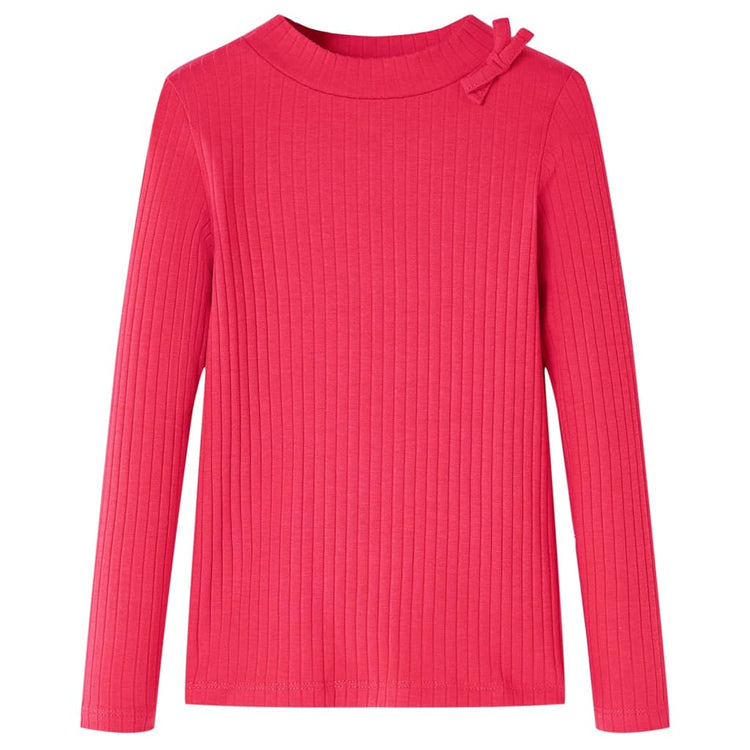 Vidaxl Child's Shirt à manches longues 128 rose vif