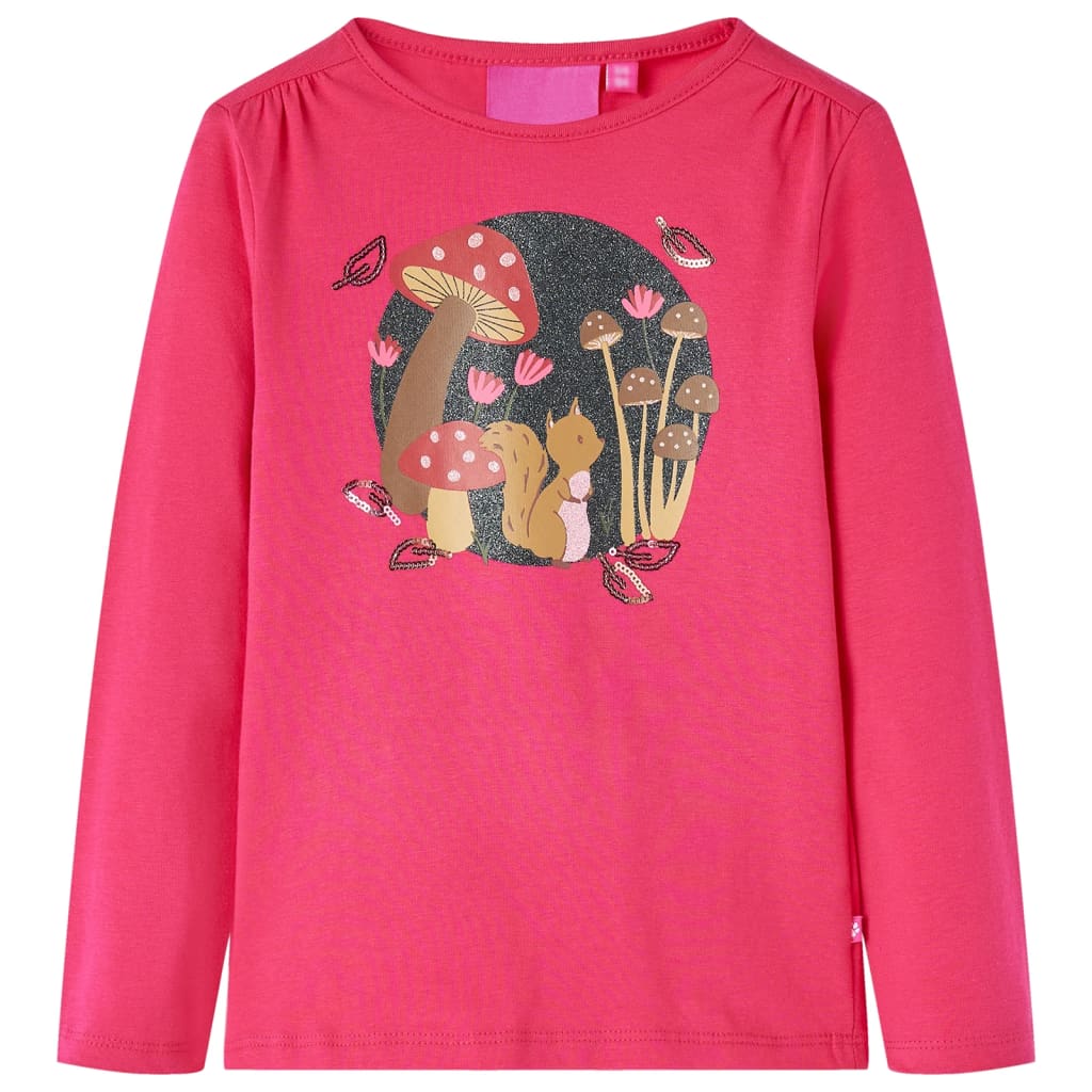 Vidaxl Child's Shirt à manches longues 92 Rose vif