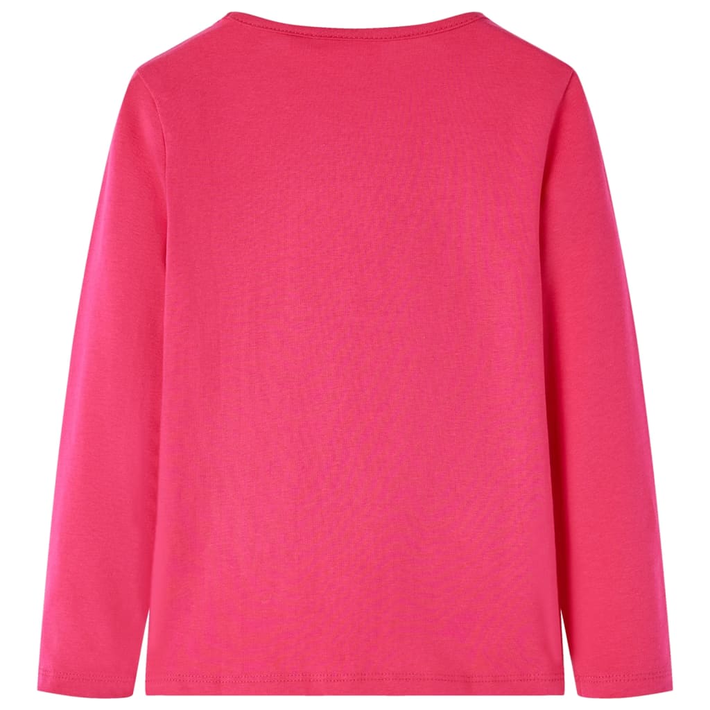 Vidaxl Child's Shirt à manches longues 128 rose vif
