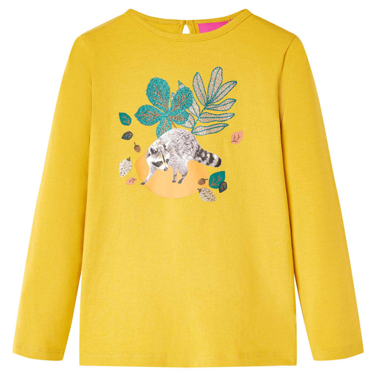 Vidaxl Children's Shirt avec manches longues 92 Ochère -colored