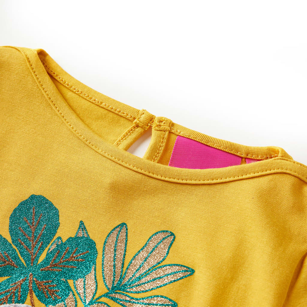 Vidaxl Children's Shirt avec manches longues 104 Ochère -colored