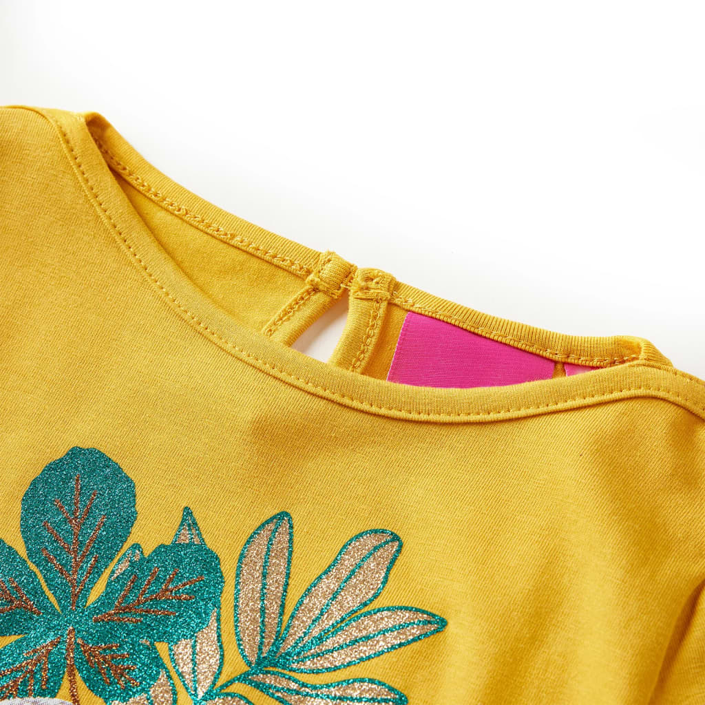 Vidaxl Child's Shirt à manches longues 140 Ochère -colored