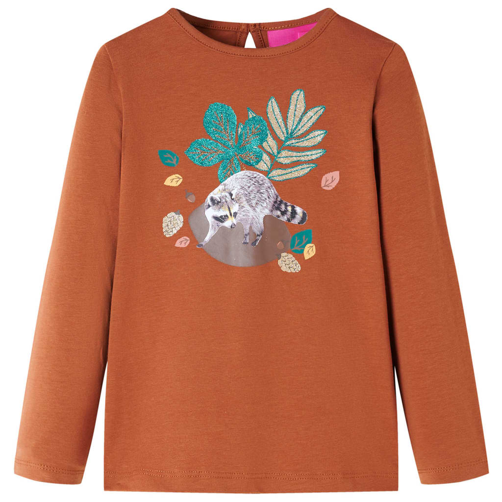 Vidaxl Children's Shirt à manches longues 104 colored cognac