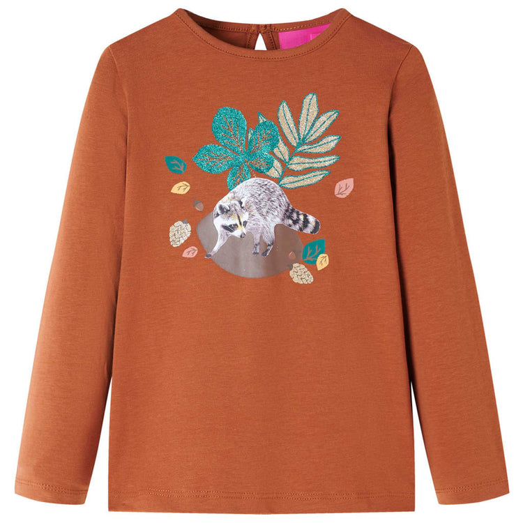 Vidaxl Children's Shirt à manches longues 104 colored cognac