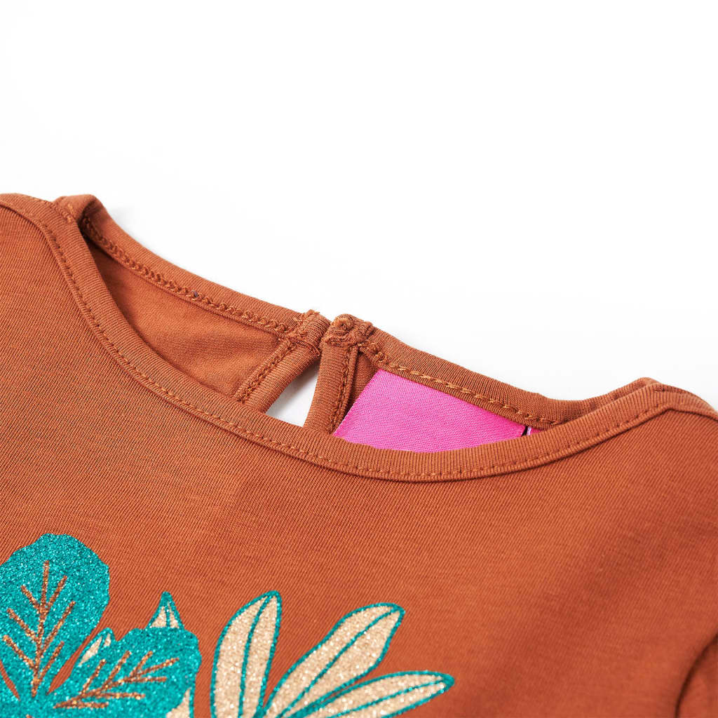 Vidaxl Children's Shirt à manches longues 104 colored cognac