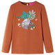 Vidaxl Child's Shirt avec manches longues 140 colorée cognac