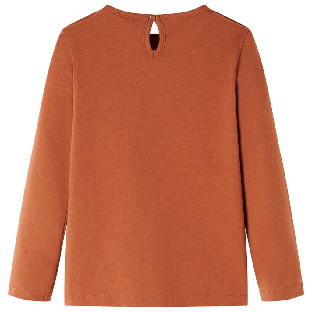 Vidaxl Child's Shirt avec manches longues 140 colorée cognac