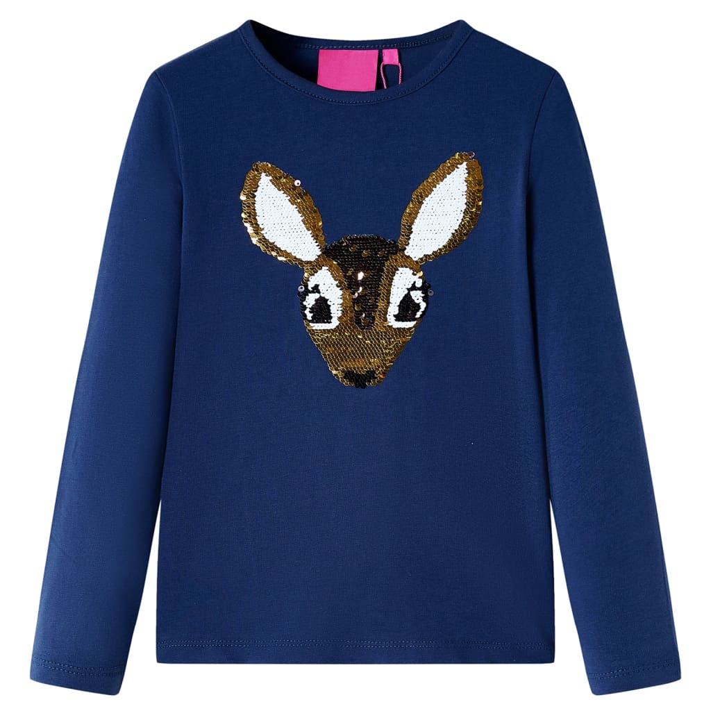 Vidaxl Child's Shirt à manches longues 104 bleu marine