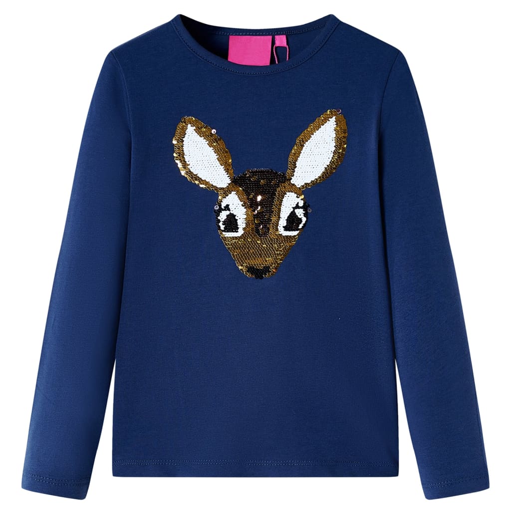 Vidaxl Child's Shirt à manches longues 116 bleu marine