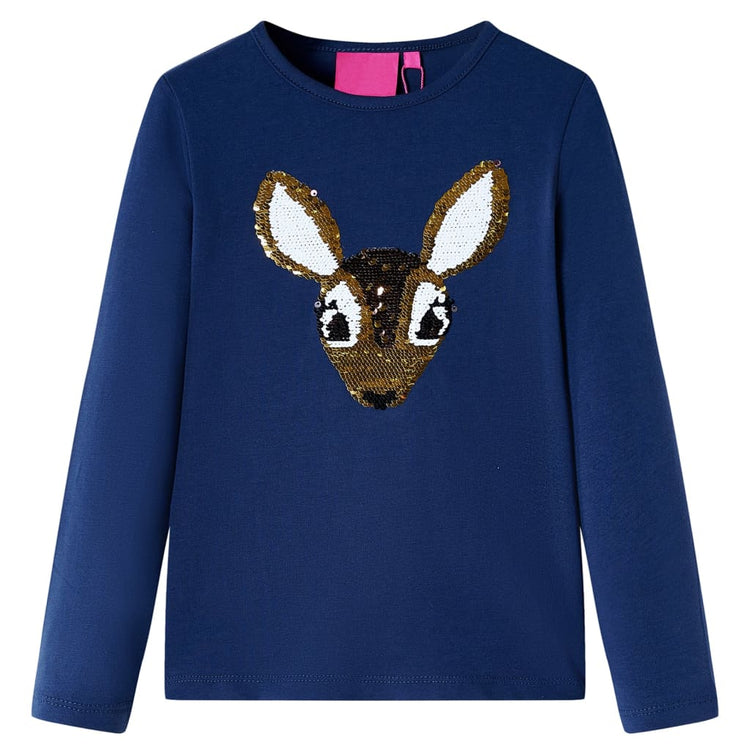 Vidaxl Child's Shirt à manches longues 116 bleu marine