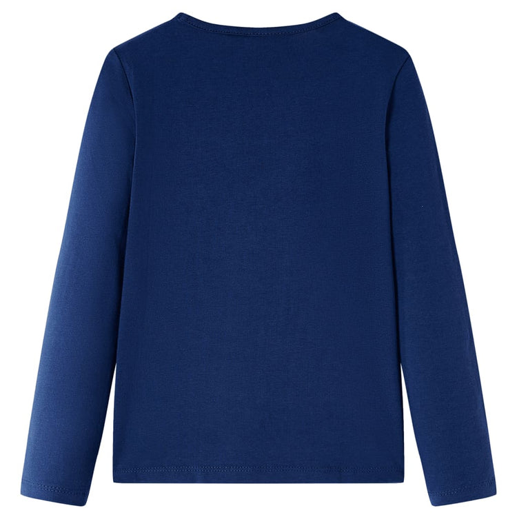 Vidaxl Child's Shirt à manches longues 128 bleu marine