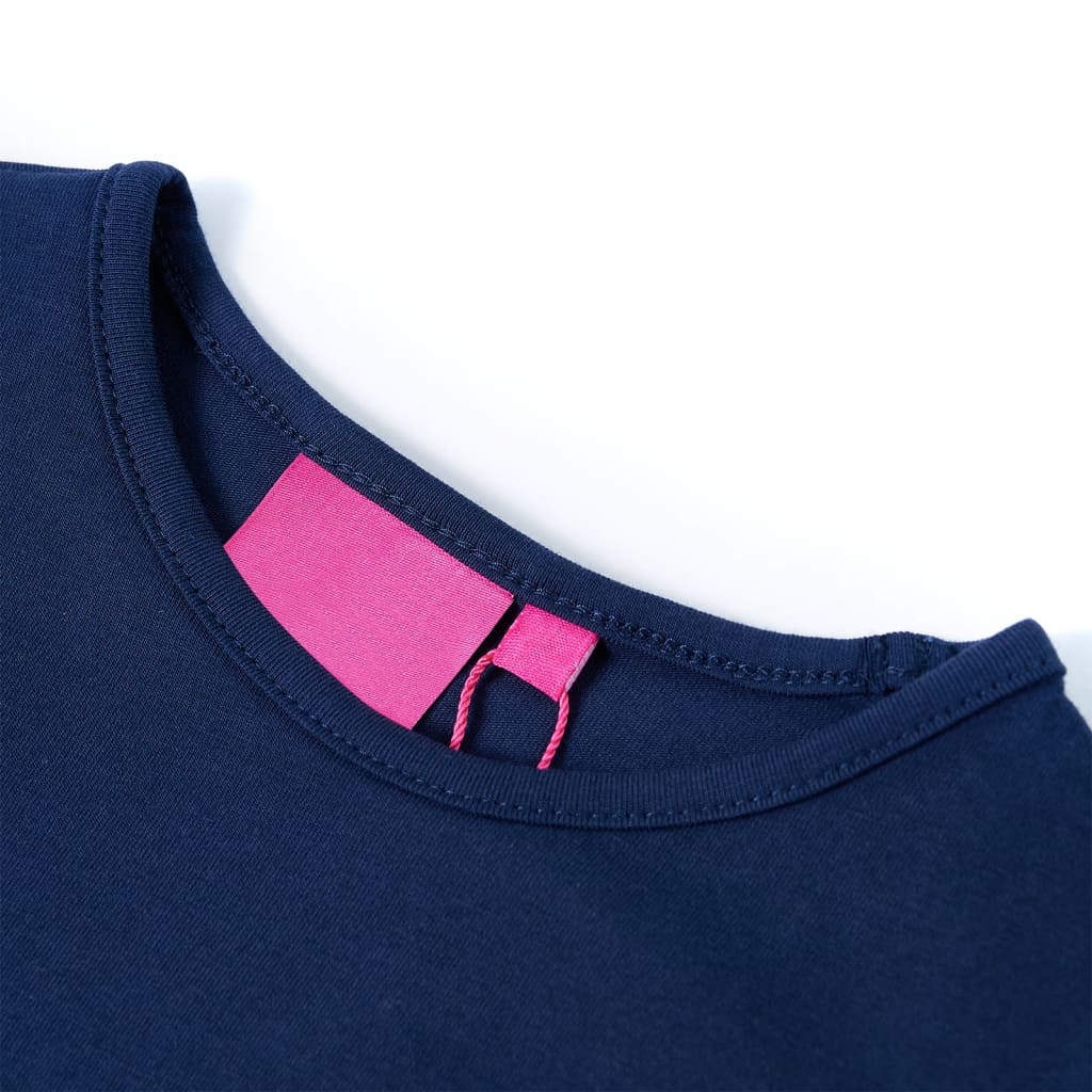 Vidaxl Child's Shirt à manches longues 128 bleu marine