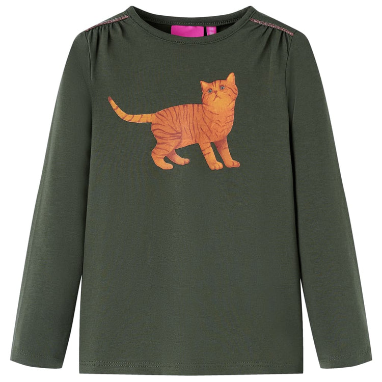 Vidaxl Child's Shirt à manches longues 128 Kakikientig