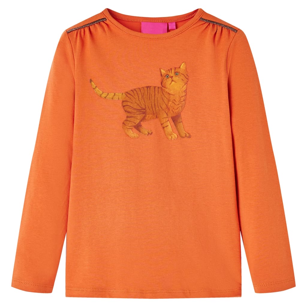 Vidaxl Child's Shirt à manches longues 104 Oranjebruin