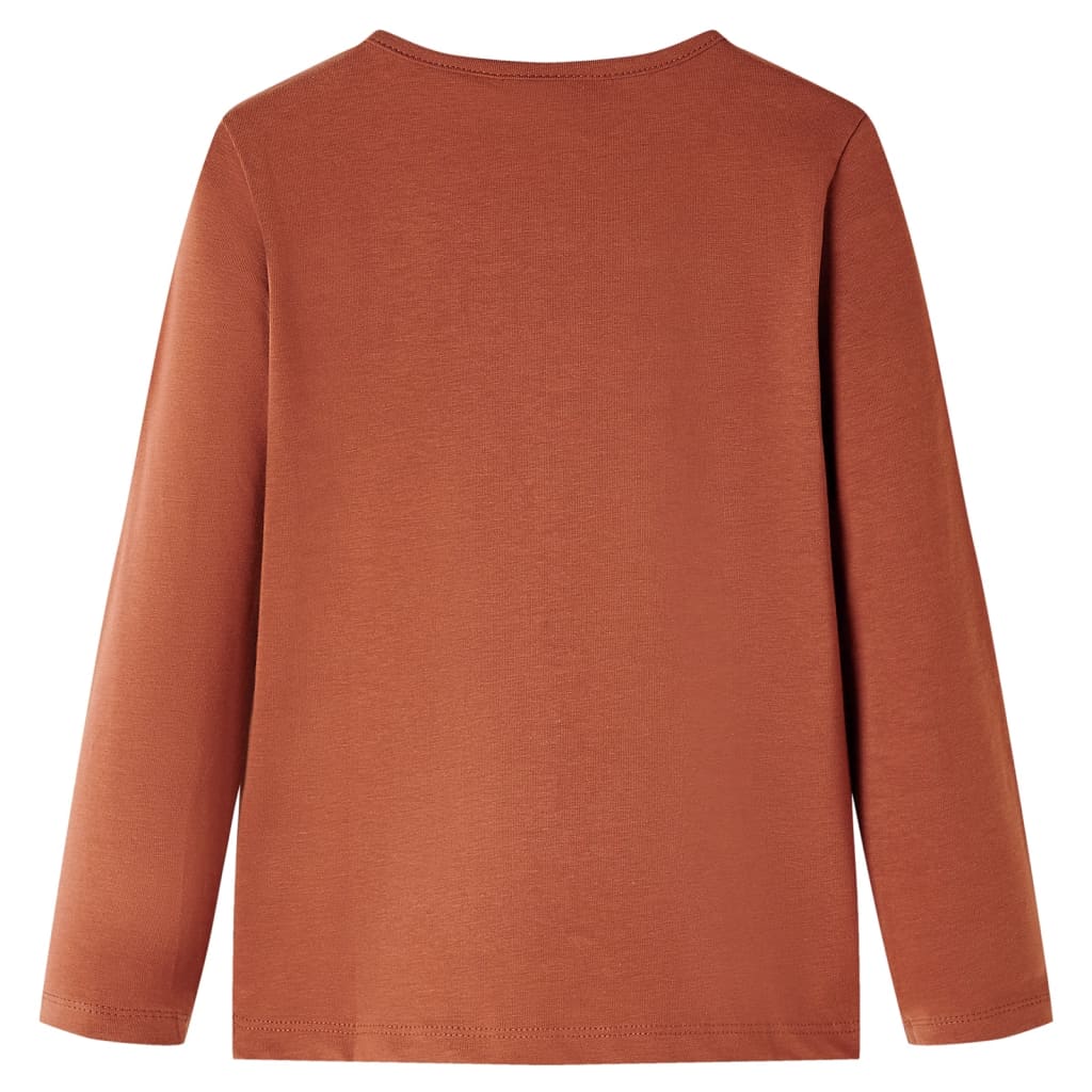 Vidaxl Child's Shirt avec manches longues 92 colored cognac