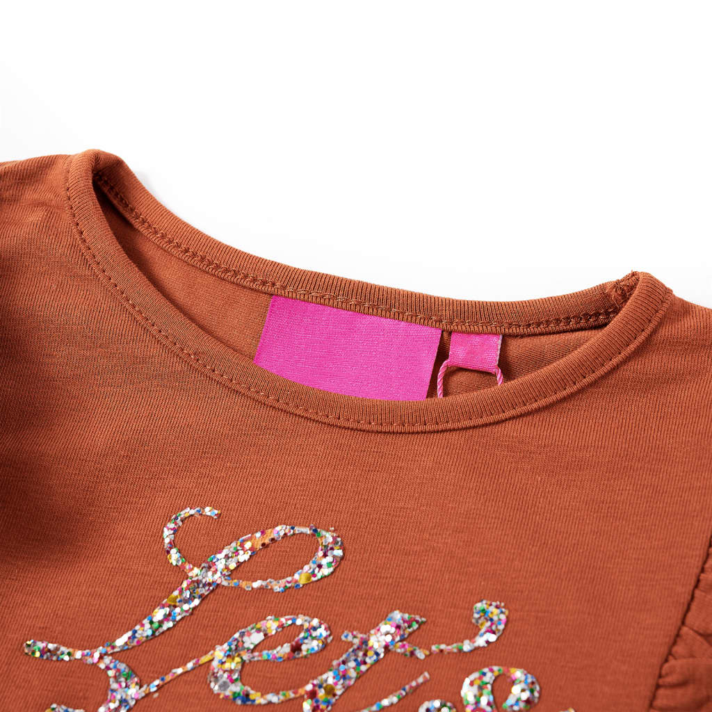 Vidaxl Children's Shirt à manches longues 104 colored cognac