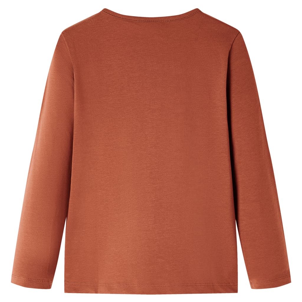 Vidaxl Child's Shirt avec manches longues 140 colorée cognac