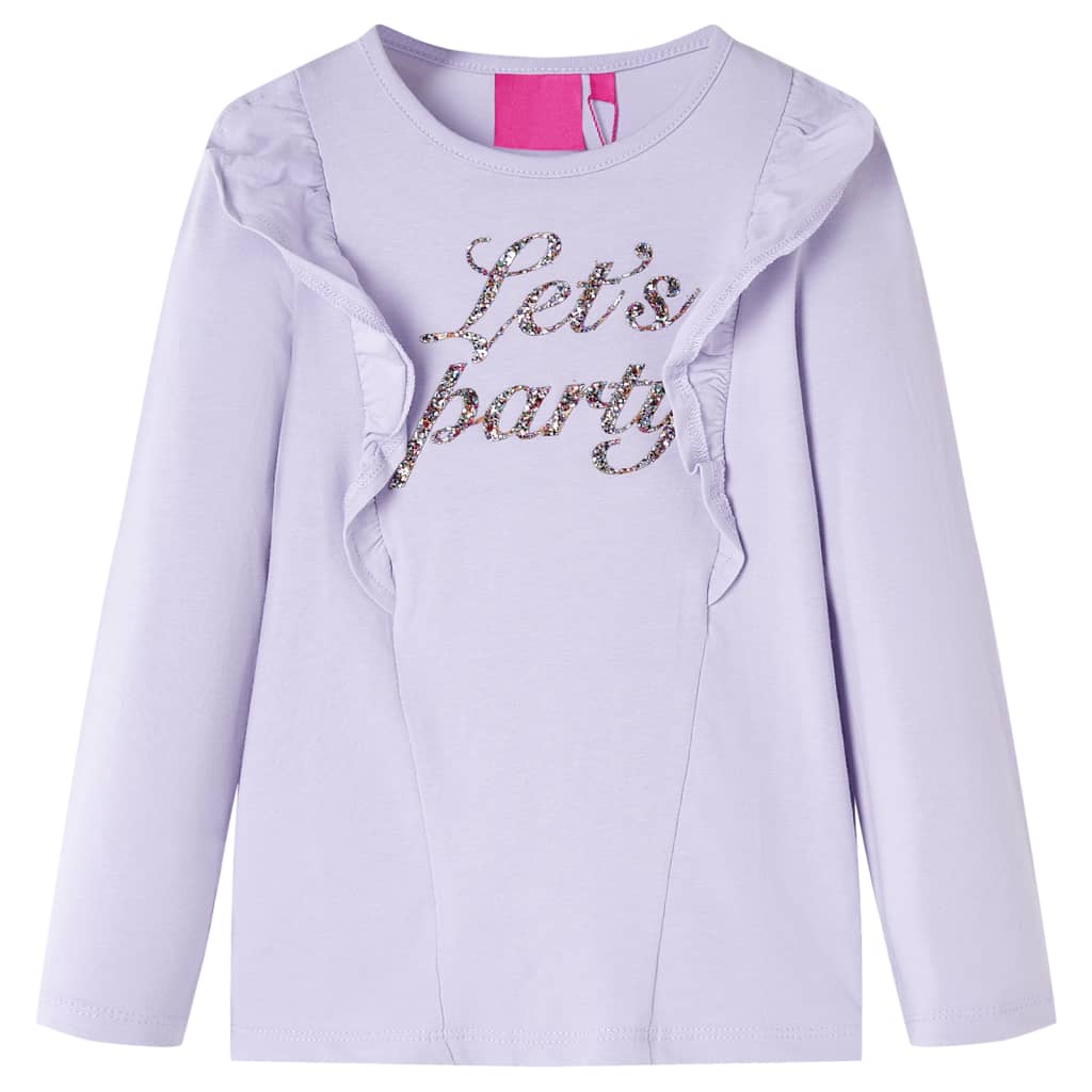 Vidaxl Child's Shirt à manches longues 92 lilas léger