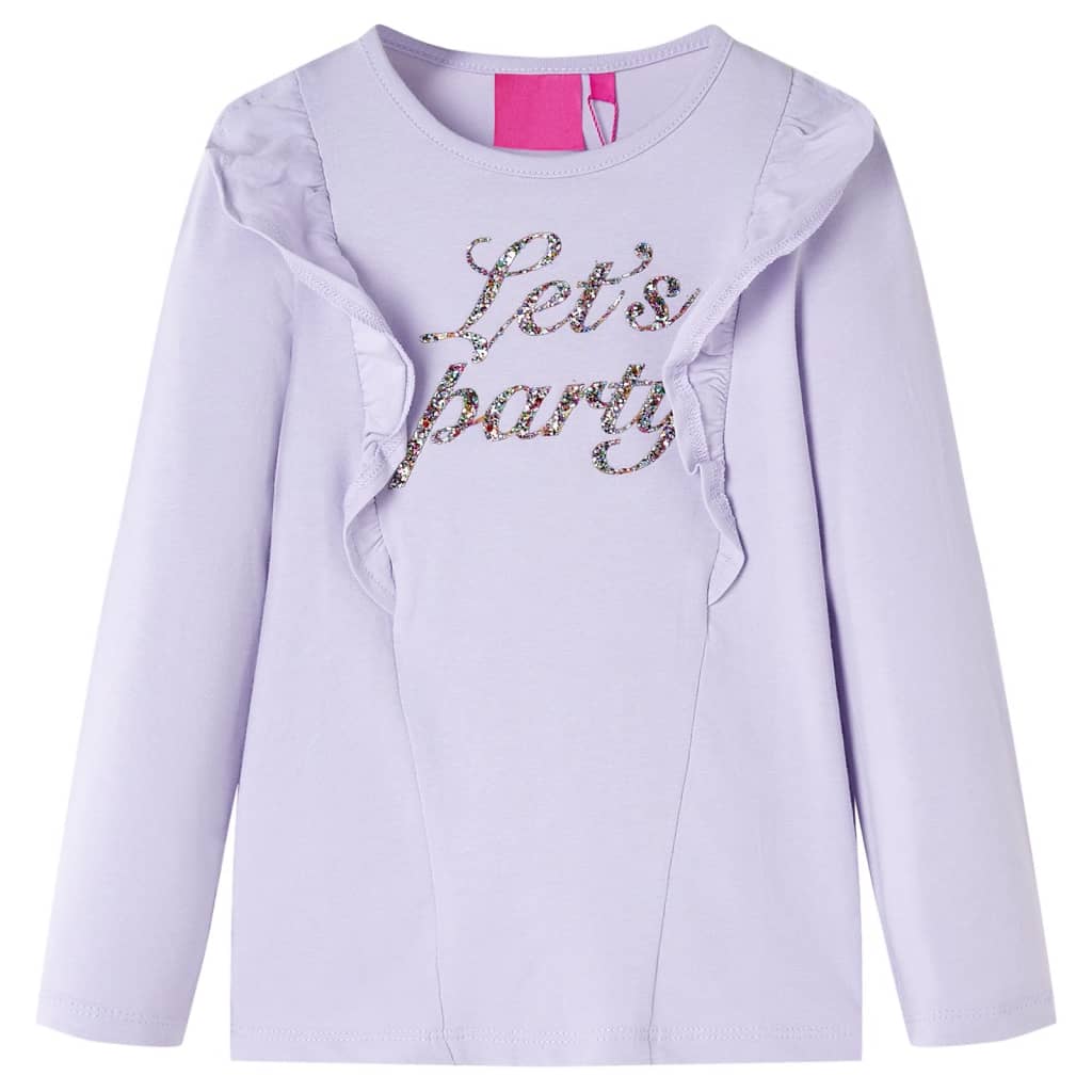 Vidaxl Child's Shirt à manches longues 116 lilas léger