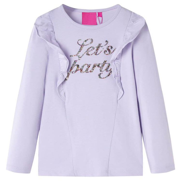 Vidaxl Child's Shirt à manches longues 116 lilas léger