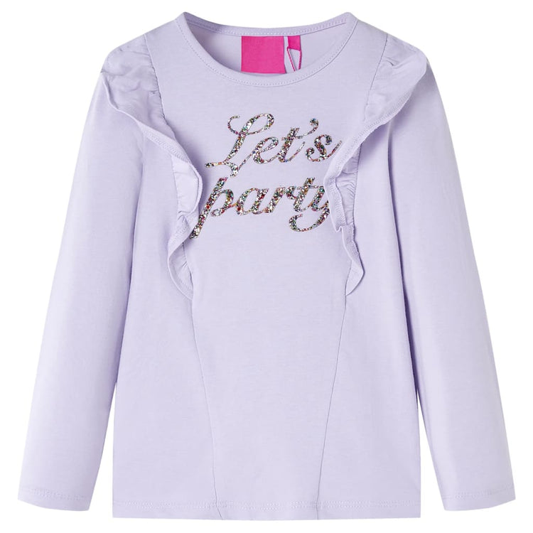 Vidaxl Child's Shirt à manches longues 128 lilas léger