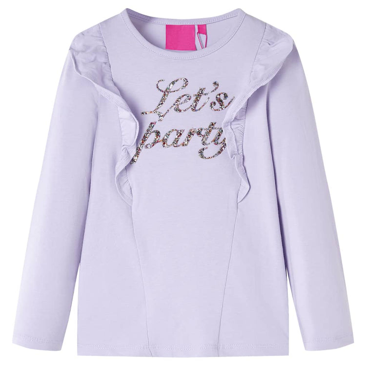 Vidaxl Child's Shirt à manches longues 140 lilas léger