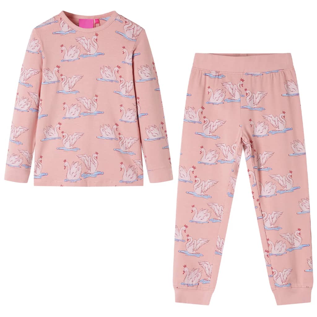 Vidaxl Pyjama pour enfants à manches longues 92 rose clair