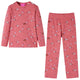 Vidaxl Pyjama pour enfants à manches longues 128 vieux rose