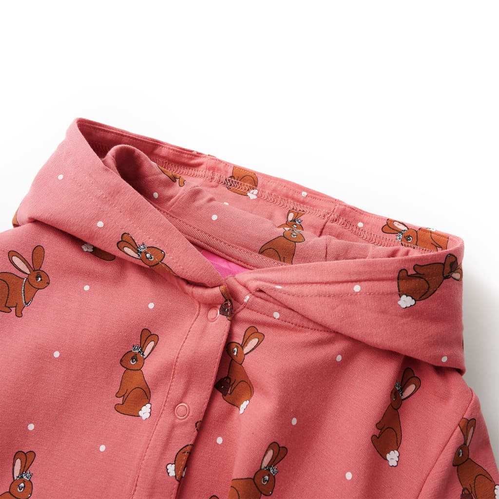 Vidaxl Kindersesia avec capuche 140 Old Pink