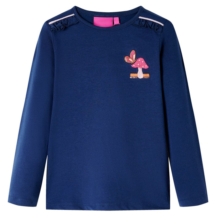 Vidaxl Child's Shirt à manches longues 92 bleu marine