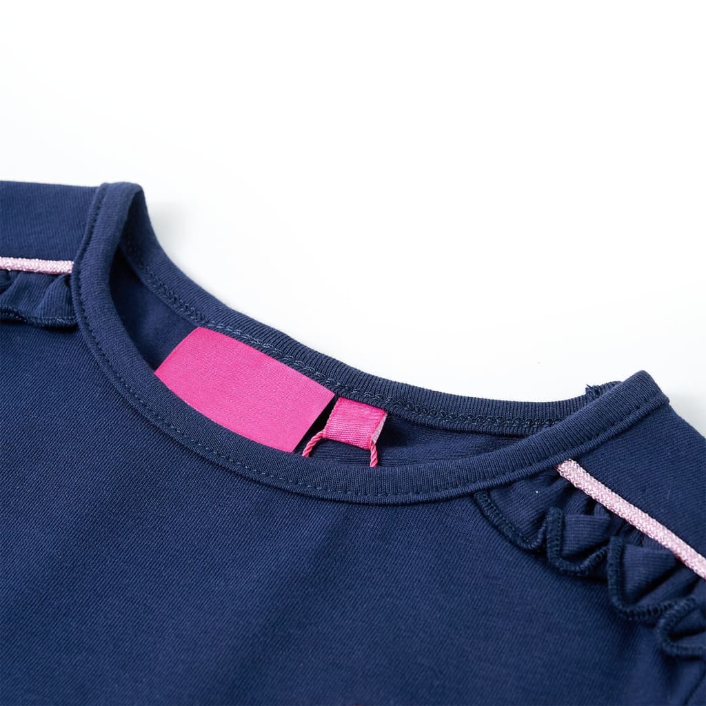 Vidaxl Child's Shirt à manches longues 104 bleu marine